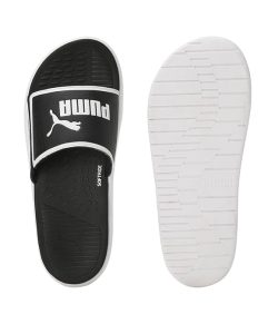 black puma slides